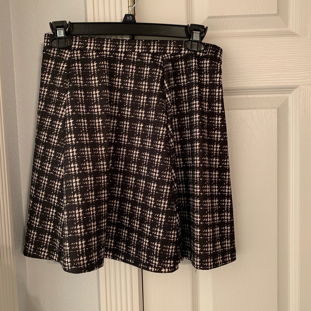 flare plaid skirt